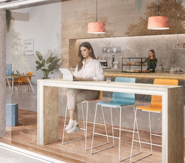 WorkCafé der Treffpunkt im modernen Büro